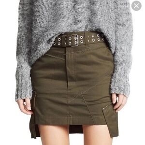 Helmut Lang Belted Military Patch Mini Skirt